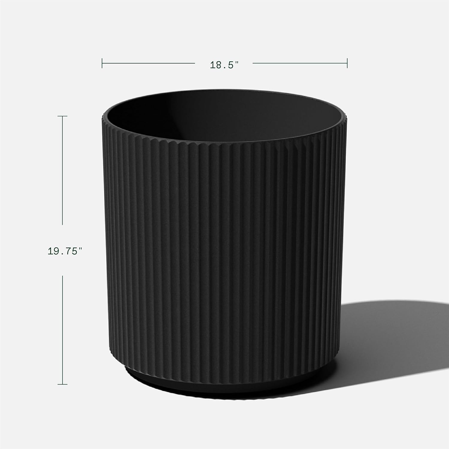 Round Demi Planter Pots for Indoor/Outdoor Garden Use, Made from Plastic-Concrete Mix with Drainage Holes, Perfect