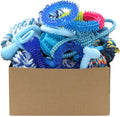 20 Pack Puppy Chew Toys - Blue Dog Teething Toys for Puppies, Puppy Teething Rings and Ropes, Rubber Toy Bundle for