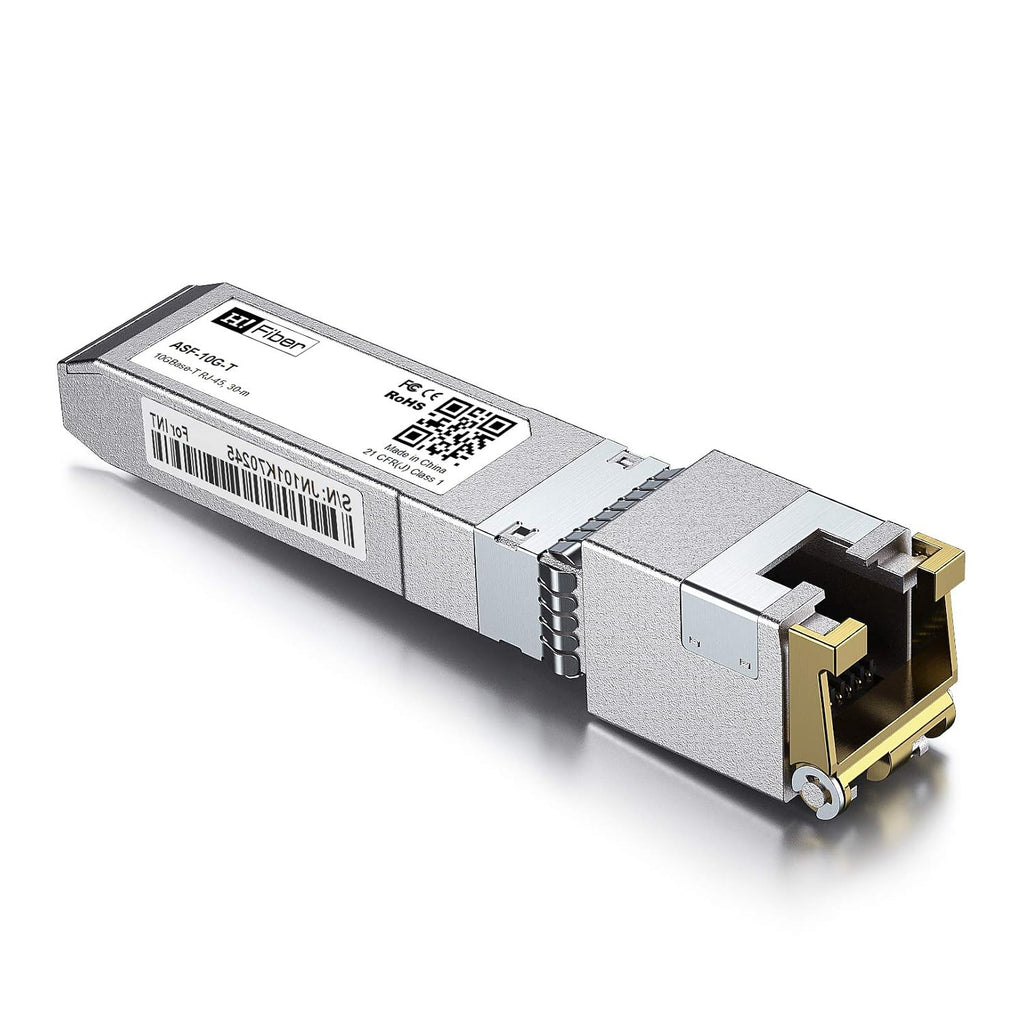 H!Fiber 10Gb SFP+ RJ45 Module, 10Gbase-T Ethernet SFP+ Copper Transceiver Support 10G/5G/2.5G/1.25G, Compatible with Cisco SFP-10G-T-S,Ubiquiti UF-RJ45-10G, UniFi, TP-Link, Meraki, MikroTik, 30m