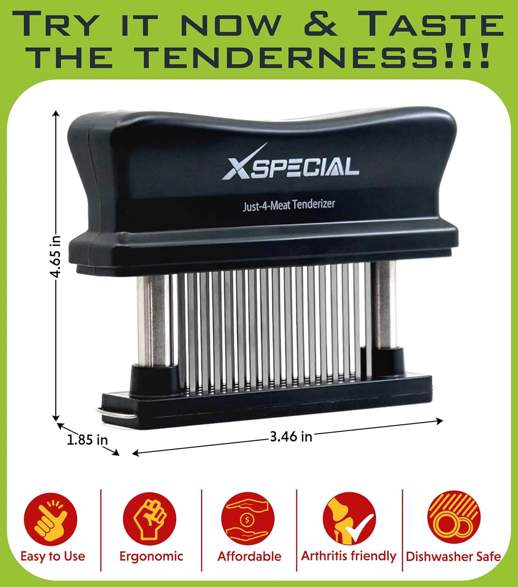48-Blade Meat Tenderizer Tool – Stainless Steel, Detachable Design