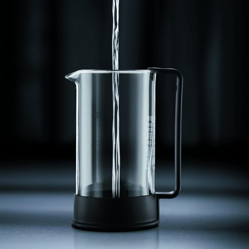 34oz Brazil French Press Coffee Maker, High-Heat Borosilicate Glass, Black - Made in Portugal