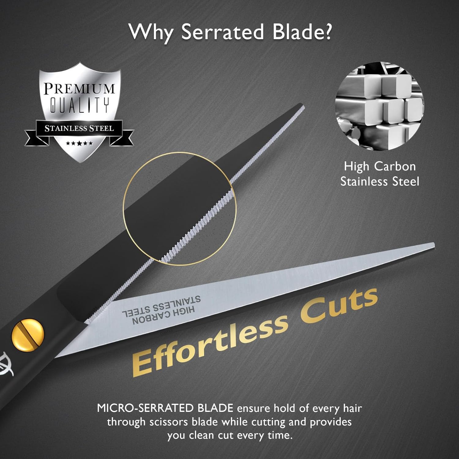 5" Professional Beard Scissors for men Mustache Scissors with 1 Mustache Comb, 1 Beard Comb & Soft Pouch – Prefect