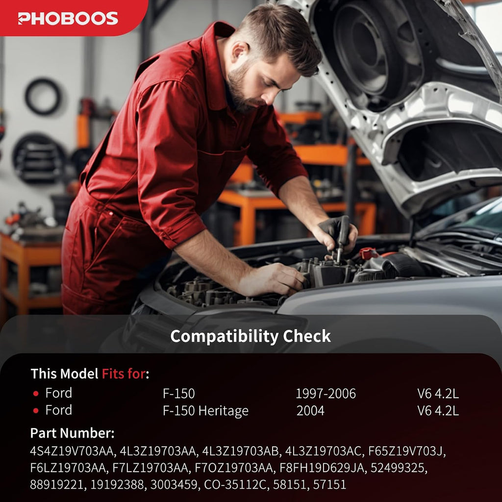 PHOBOOS A/C Compressor with Clutch Compatible with Ford