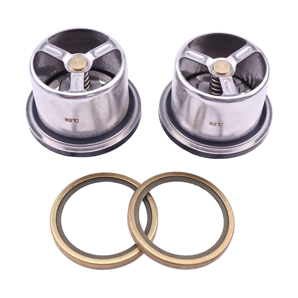 Yeasliy 2X 82℃ Thermostat 23532436 Compatible for Detroit Series 60 Engine