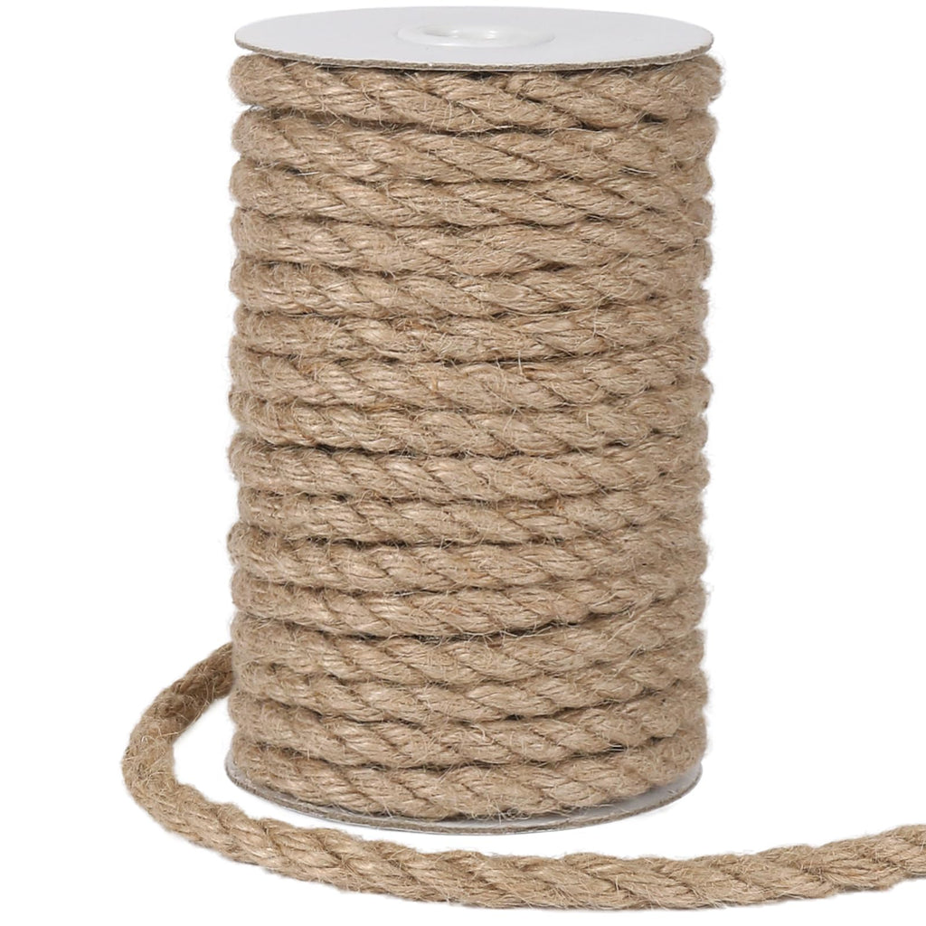 50ft 8mm Jute Rope Heavy Duty Thick for Cat Scratching Post