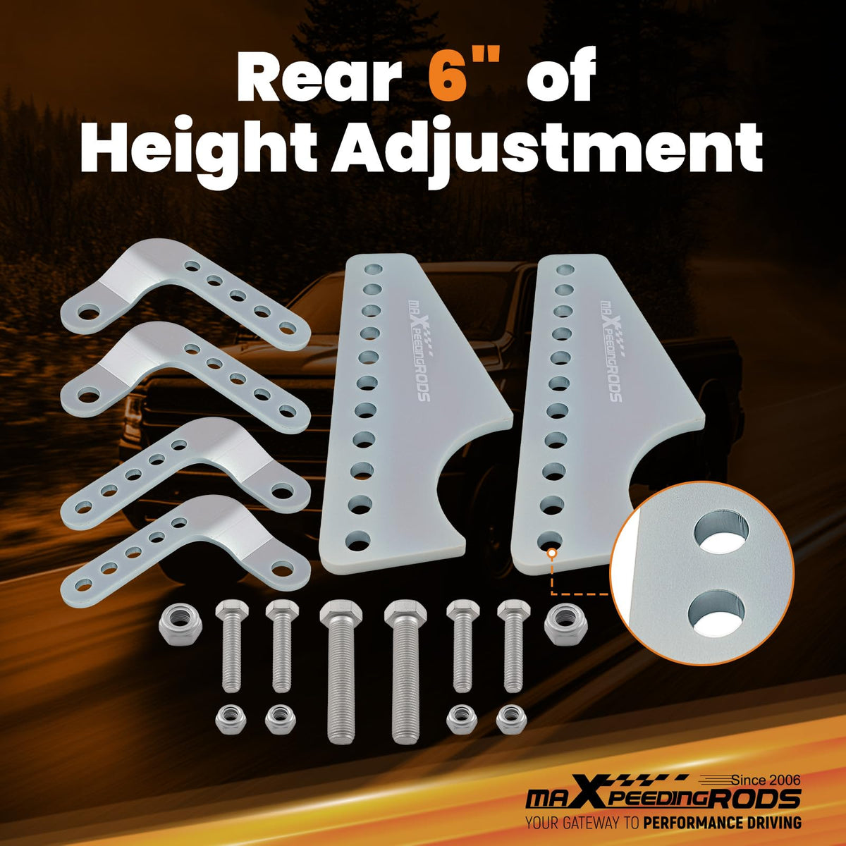 Universal Coil Over Shock Mount Kit for 3" Axle Tubes