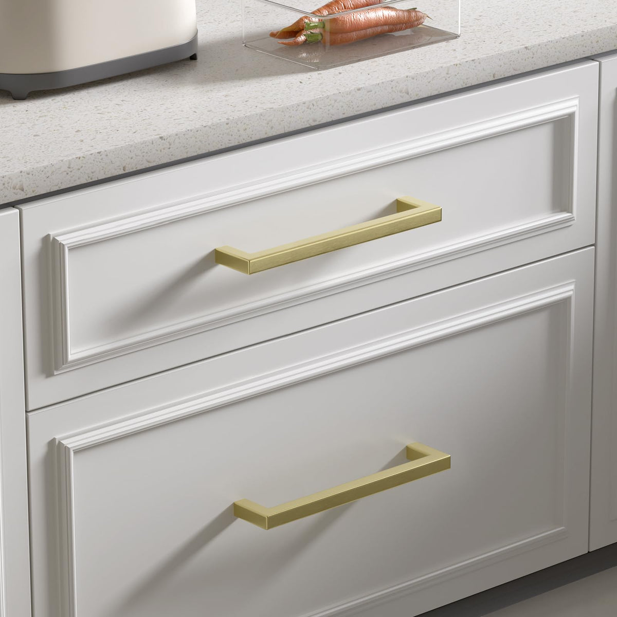 25 Pack 7-9/16" CC Brushed Gold Cabinet Pulls Kitchen Handles