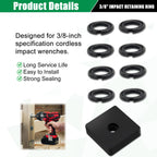 BLOLACDZ (6 Sets) 3/8" Impact Retaining Ring Clip Friction Ring with O-Ring