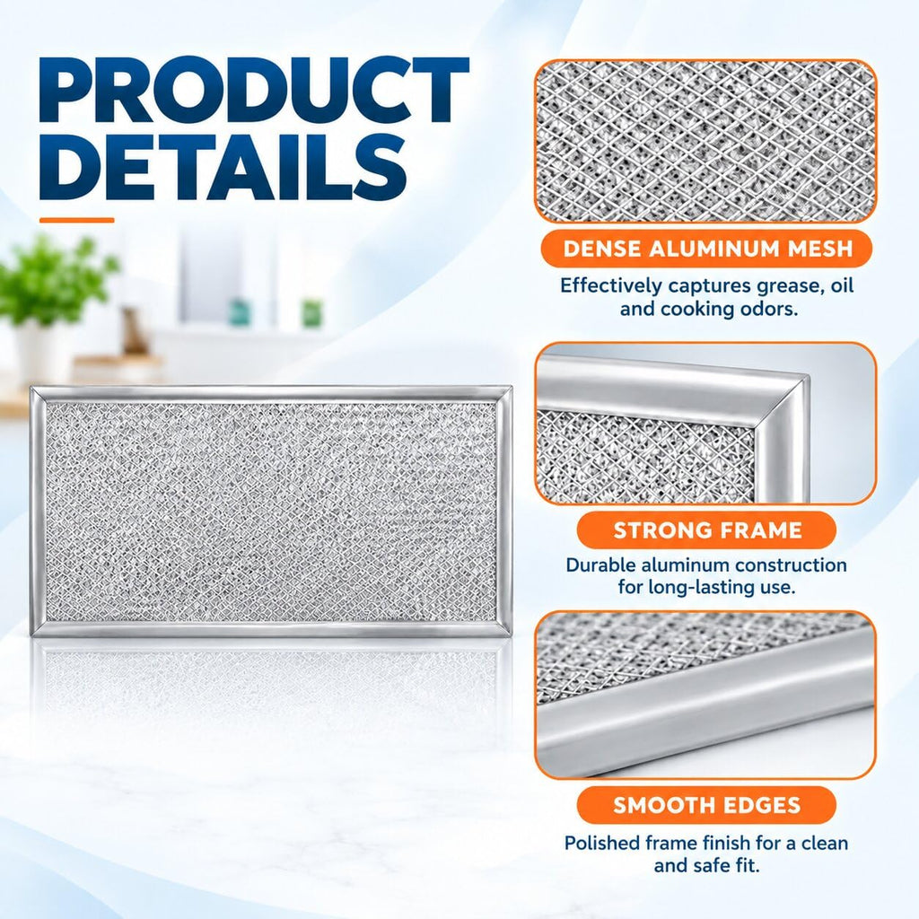 2-Pack Microwave Grease Filter for Whirlpool WMH32519FS0