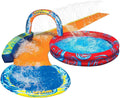 Cyclone Splash Water Park Outdoor Backyard Inflatable Toy with Sprinkling Slide and Kiddie Pool