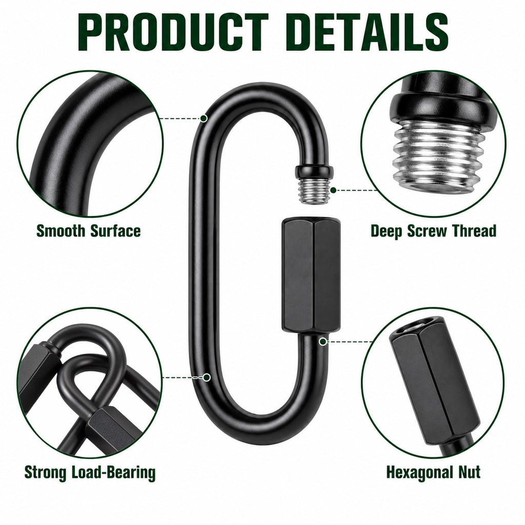 6 Pack Chain Links Stainless Steel M3.5 Quick Link Chain Connector