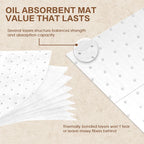 Oil Absorbent Pads Roll, 6 oz Oil-Only Absorbent Mat 15" x 50'