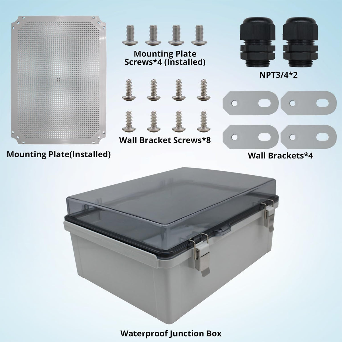 MAKERELE Extra Large Outdoor Electrical Enclosure Boxes Waterproof