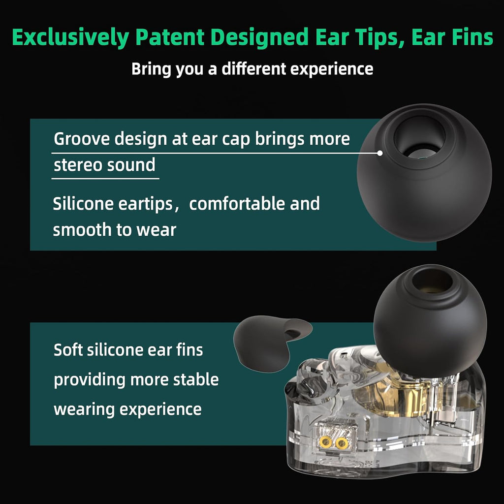 CCZ BC01 PRO in Ear Monitor Headphones, 1BA 1DD Hybrid Driver Wired Gaming Earbuds, Deep Bass Sound Wired Ear buds