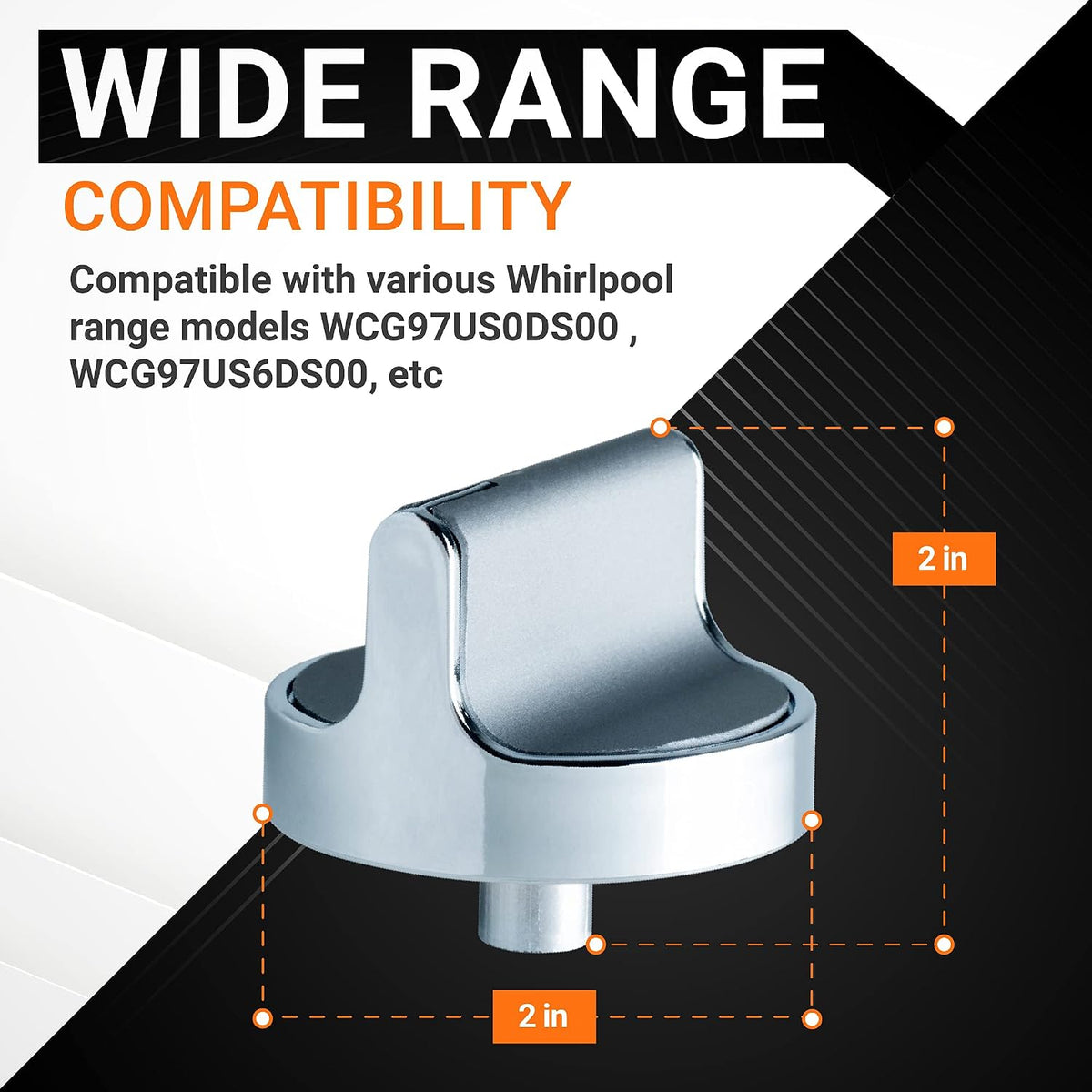 BlueStars 5-Pack W10594481 W10766544 Gas Range Stove Knobs - D-Shape Shaft