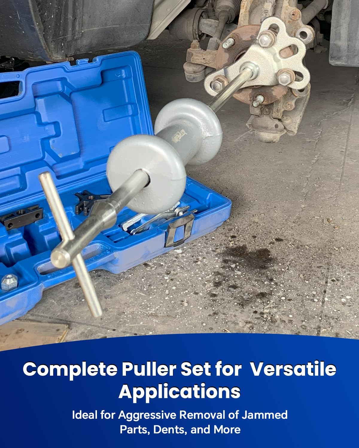 9-Way Slide Hammer Puller Set 19pc Wheel Hub Axle Bearing Puller Kit