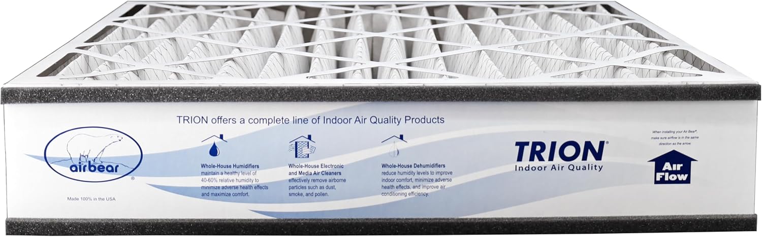 Air Bear 20x25x5 Air Filter MERV 11 (2-Pack) Pleated HVAC Air Filter Replacement (Actual Size: 19.75 x 24.25 x 4.9