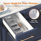 Small Flatware Organizer, Compact Silverware Tray