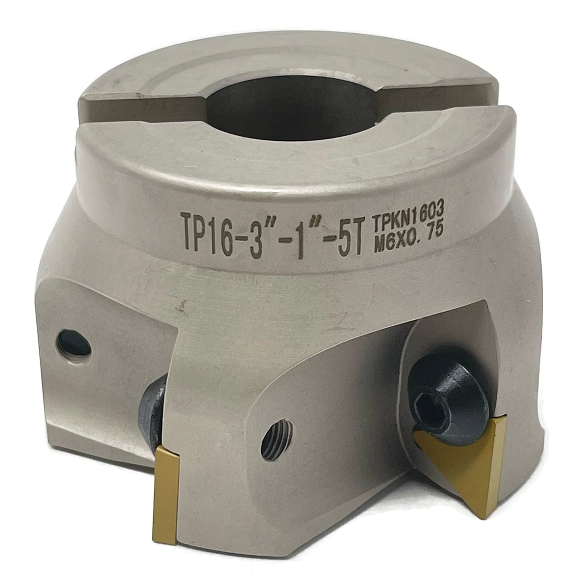 CME 3" 90° Indexable Face Mill w/ CAT40 Arbor, TPG322 Inserts Included, 5 Flutes