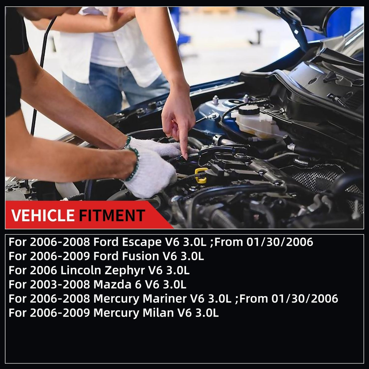 Engine Water Pump for Mazda 6 2003-2008, Ford Escape 2006-2008