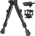 3 in 1 Tactical Riflebipod + Rail Mount Adapter + Barrel Clamp Adjustable Height from 6.5" to 7.0" for Hunting | with