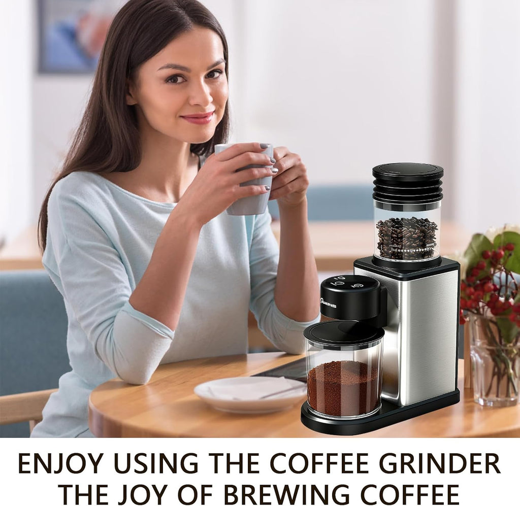 Electric Coffee Grinder for Home & Office: Smart Conical Burr coffee grinder with 25 Precision Grind Settings & 120g