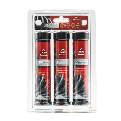 Sticky Red Multipurpose Grease, Lithium Complex, 3 oz Tubes, Water Resistant, Extreme Pressure, 3 Pack