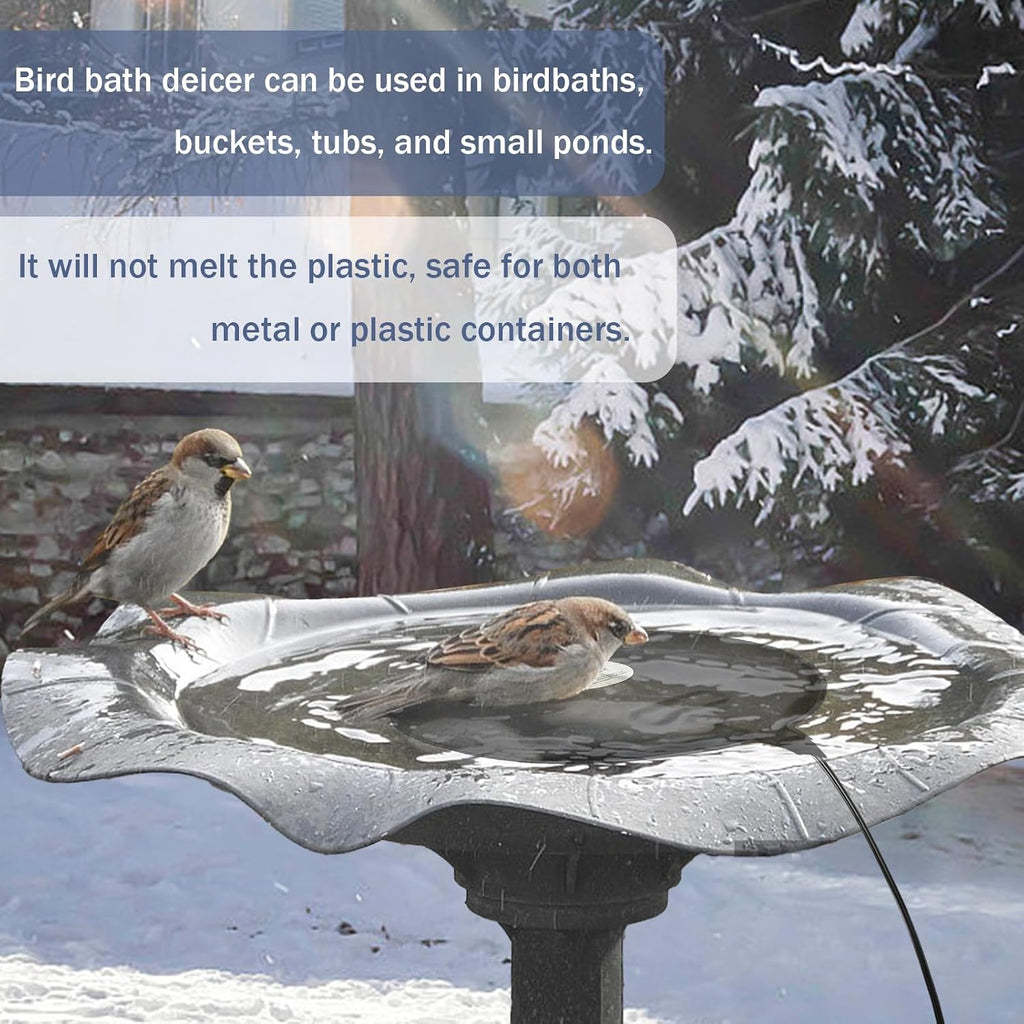Bird Bath De Icer 60w Deicer 9.45-inch Submergible Utility with Thermostatic Controller in Winter for Chicken