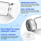 50 Pcs 5ml Sterile Vials, Empty Vials for Injection, White Lid