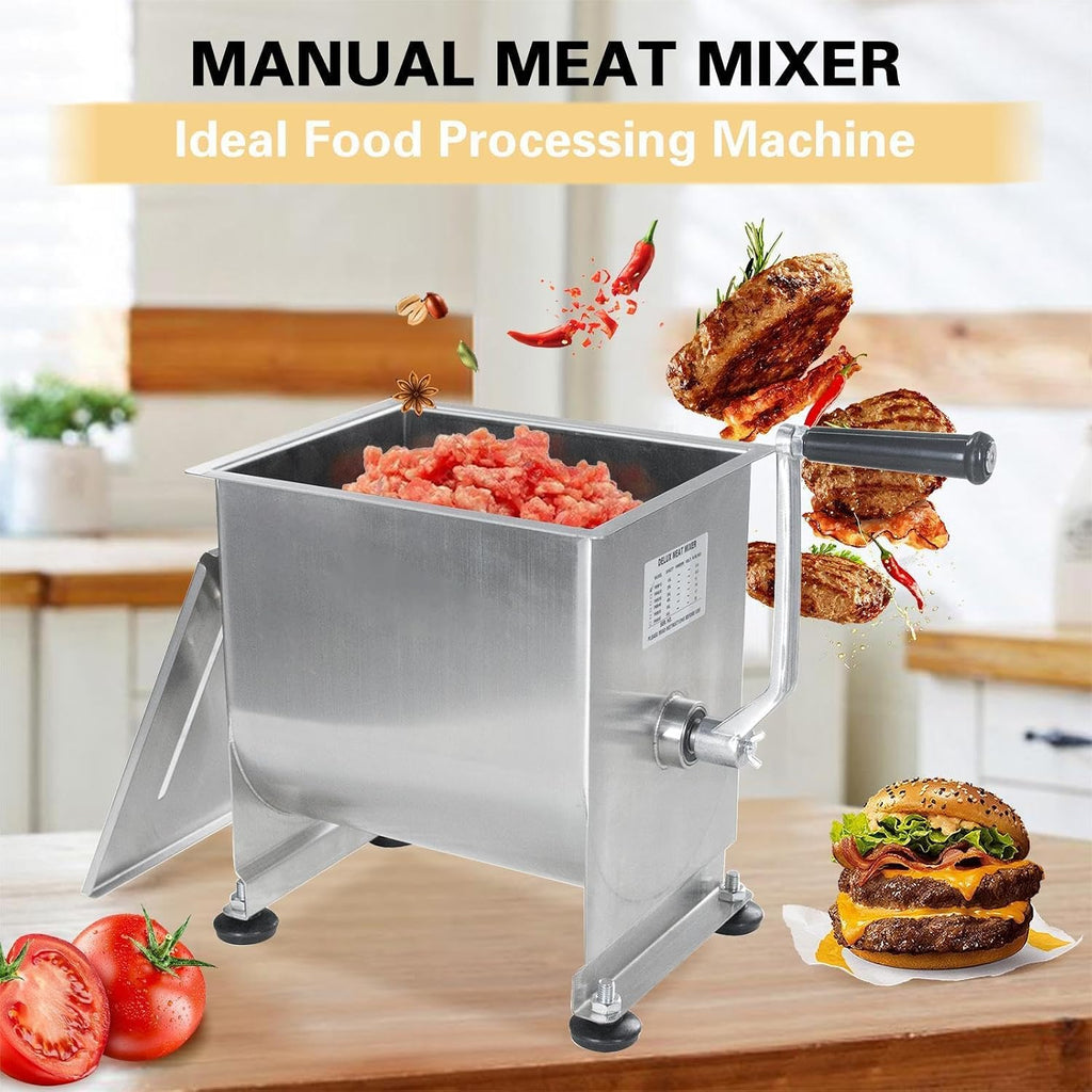 Meat Mixer, 15 Pound Meat Mixer for Sausage, 15lbs 7.5L Capacity Tank No Gear Box Sausage Mixer, Stainless Steel Food