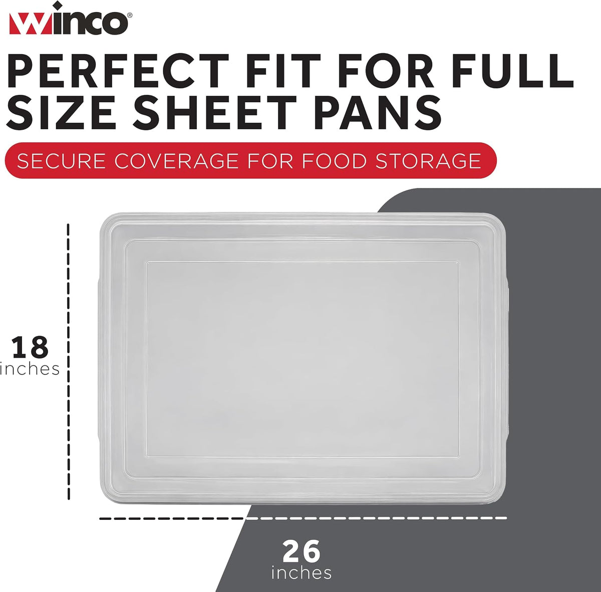 Covers for Aluminum Sheet Pan, 18 by 26-Inch , Clear