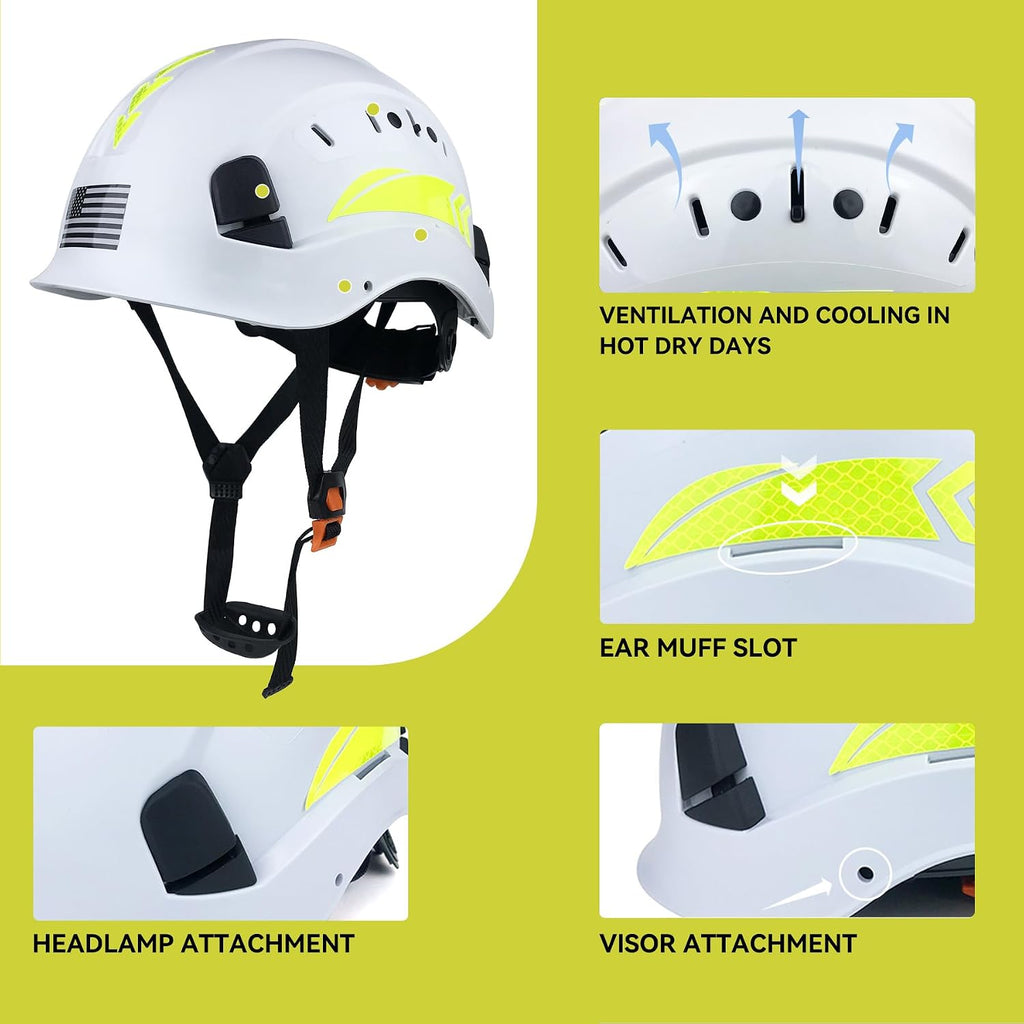 Hard Hat with Chin Strap Construction Industrial CE EN397