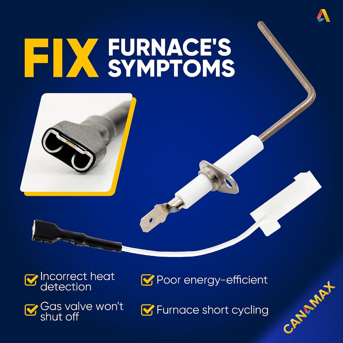 【Upgraded 2026】 LH680014 LH680534 Furnace Flame Sensor Replacement Part - Compatible with Carrier Bryant Payne Day & Night Furnaces - Replaces LH680012, LH680014, LH33WZ511, LH33WZ515, and LH33WZ517