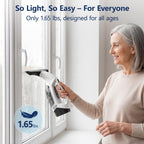 Window Vacuum Squeegee with Extendable Pole 31-40", Electric Cleaner Tool