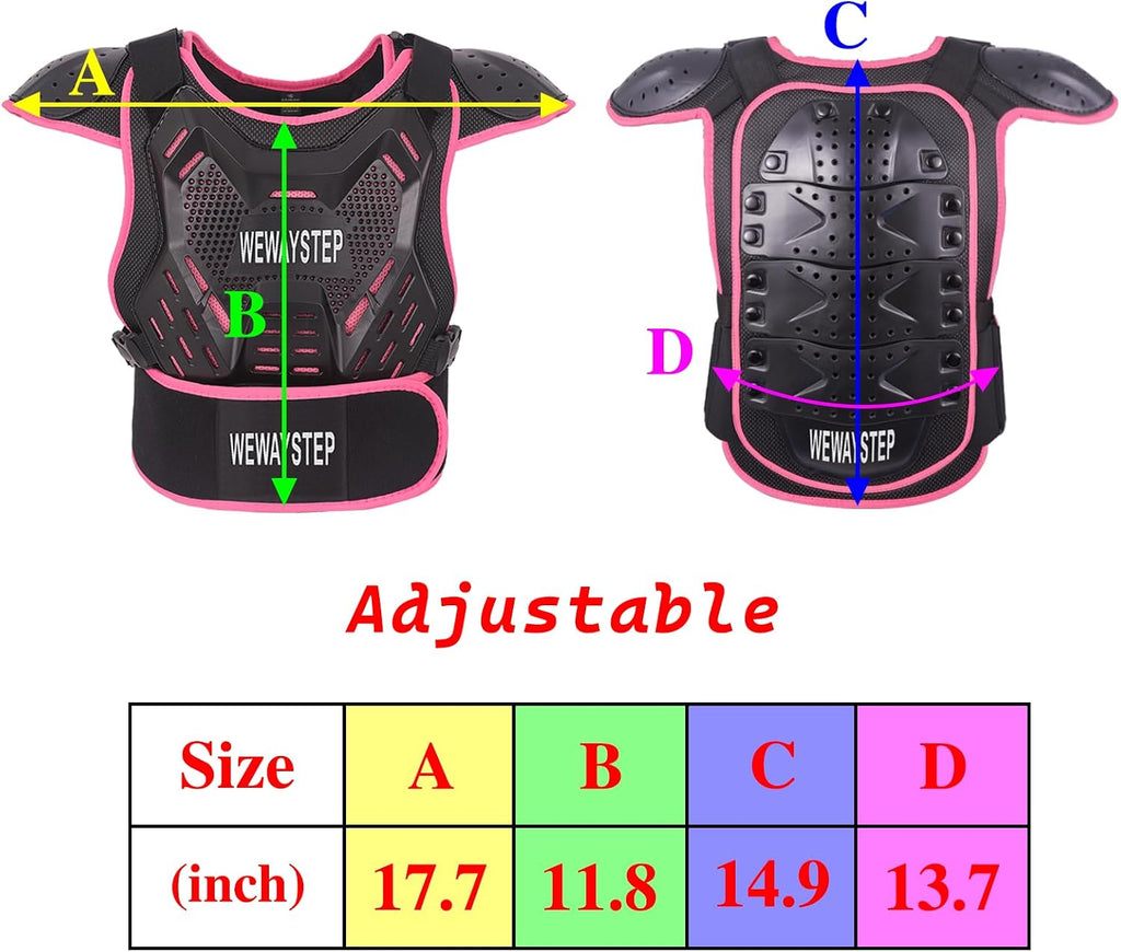 Kids' Dirt Bike Armor - Motocross Protective Gear with Chest Protector, Knee & Elbow Pads for Cycling & Off-Road Riding