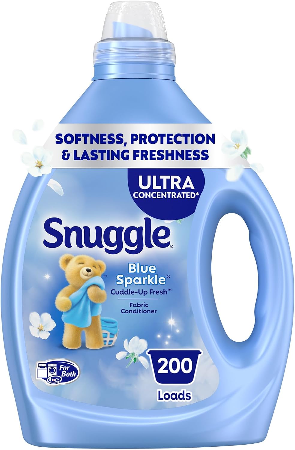 Fabric Softener Liquid, Blue Sparkle, 80oz, 200 Medium Loads