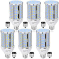 44W LED Corn Light Bulb(6 Pack),Fanless,(390 Watt Equivalent) E26/E39 Medium/Large Mogul Base LED Cob Lamp 5000K