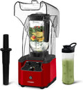 Quiet Commercial Blender with Soundproof Shield, 2200 Watt Professional Blenders for Kitchen with 80oz Pitcher and