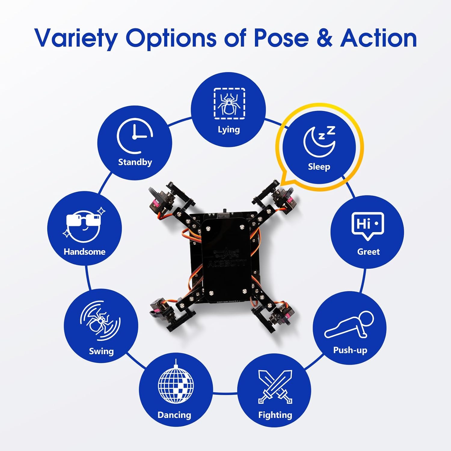 STEM Robotics Science Kits for Adults, ESP8266 Spider Robot Building Kit, App Remote Control, Walking Crawling Fun