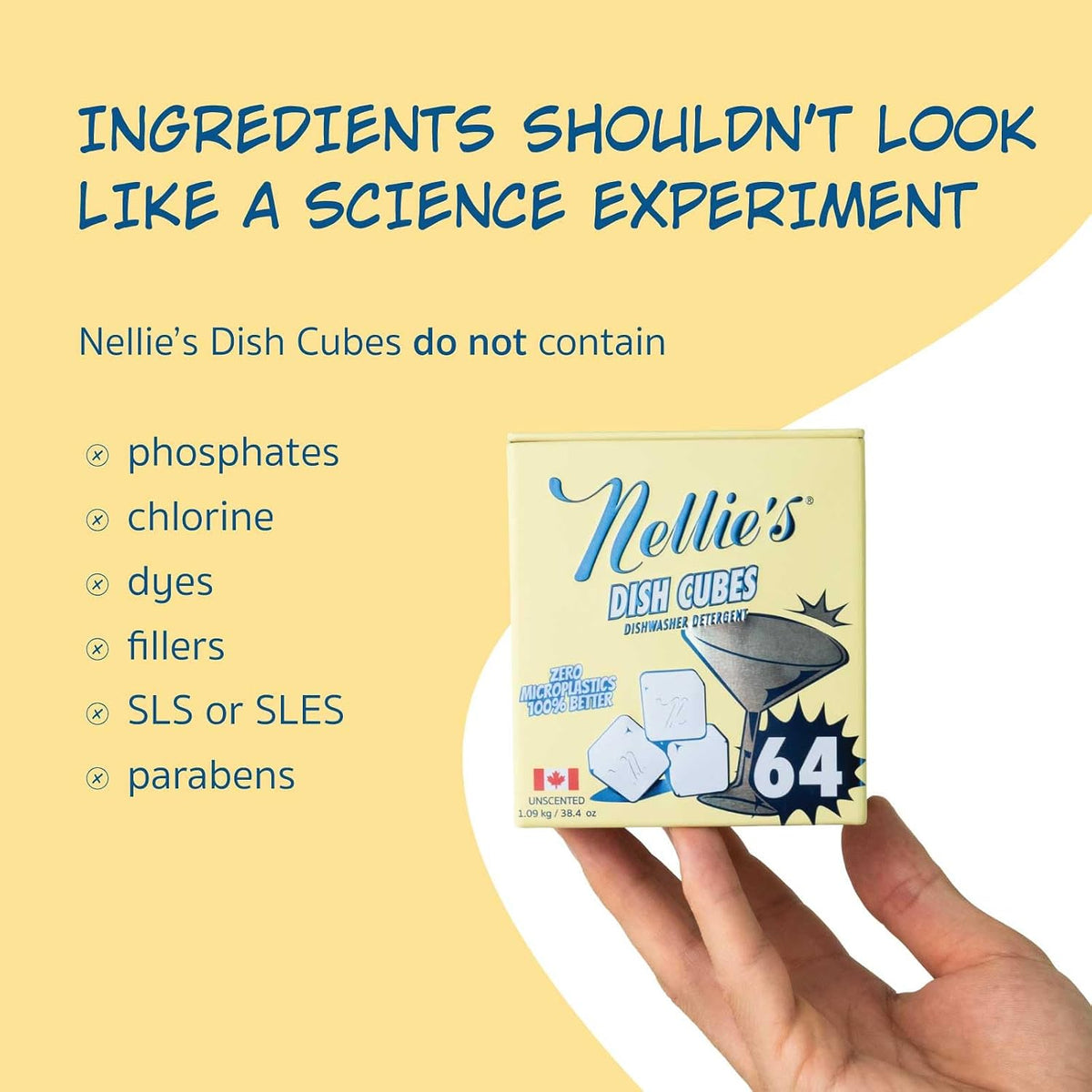 Dish Cubes | Dishwasher Detergent | 64 Loads | Made in Canada