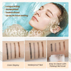 Microblading Eyebrow Pen with 4 Micro-Fork Tip Waterproof Light Brown