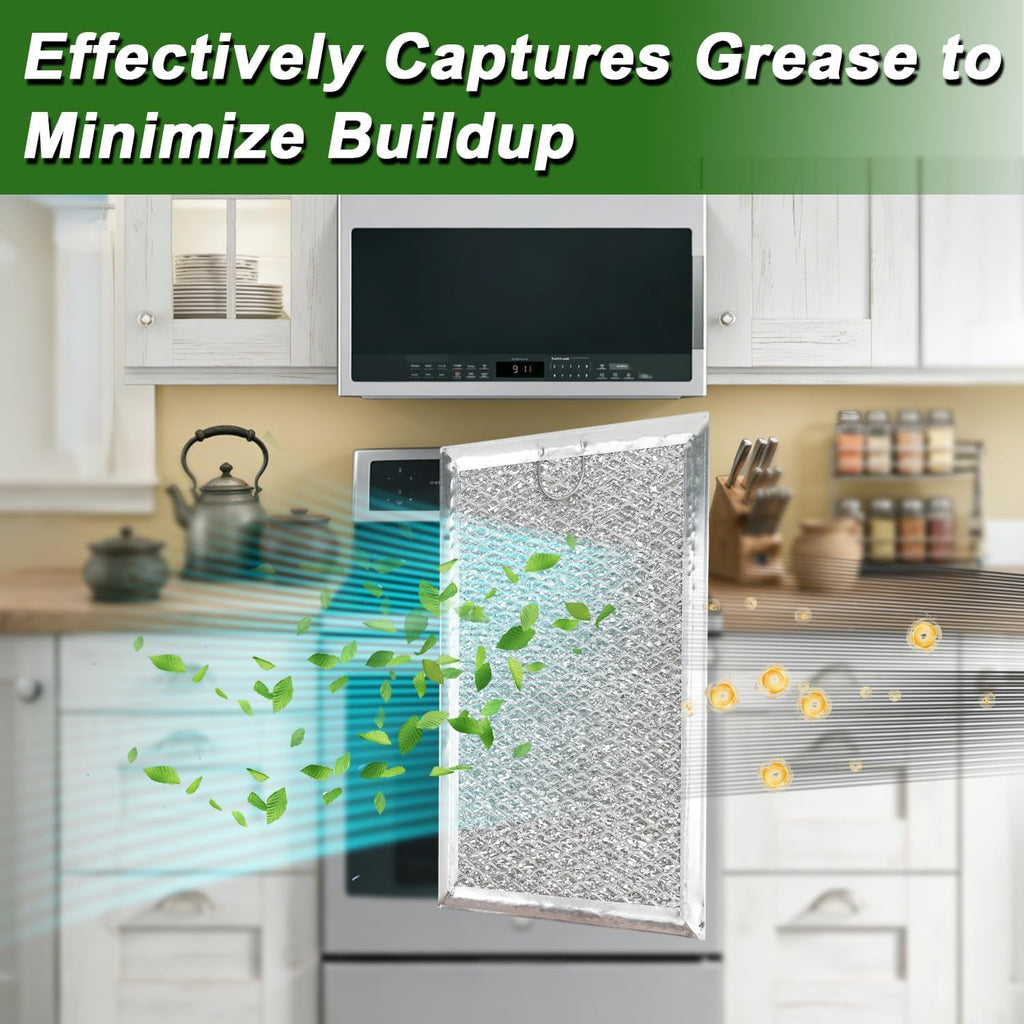 3PCS Microwave Grease and Charcoal Filter Compatible with GE Microwave PVM9005SJ1SS PVM9005SJ2SS PVM9005SJ3SS PVM9005SJ4SS PVM9005SJ5SS