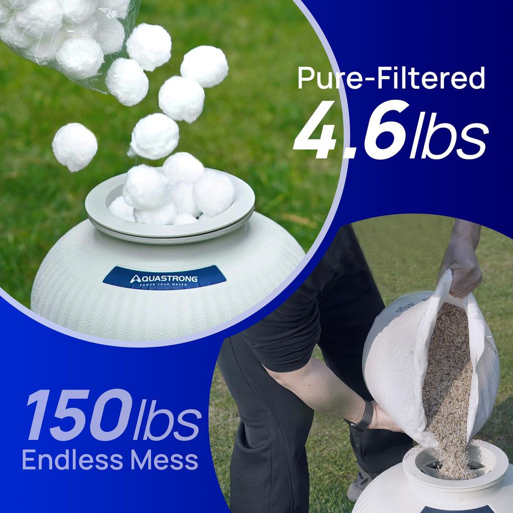 4.6 lbs Pool Filter Balls for Sand Filters, Replace 150 lbs Sand