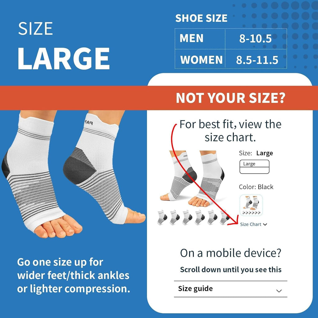 6 Pairs Compression Socks with Arch Support for Plantar Fasciitis