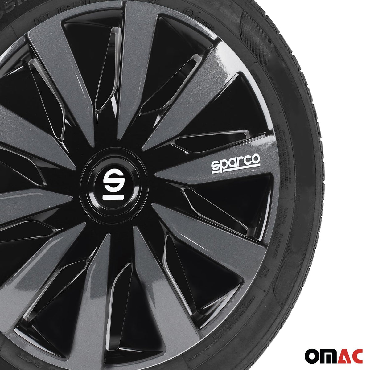 SPC1591BKGR Wheel Covers Lazio 15-inch Black/Grey