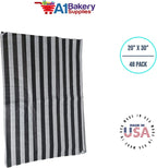 Black & White Stripes Tissue Paper 20 X 30 - (48 Pack)