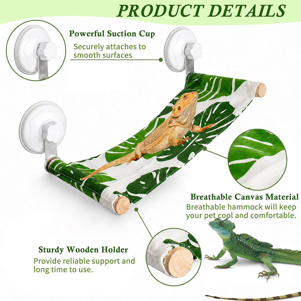 Bearded Dragon Hammock for Window Reptile Sleeping Bed