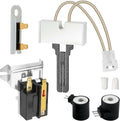 Gas Dryer Repair Kit, Dryer Parts 338906 Flame Sensor for Whirlpool Dryers, Replacement Part with 279311 Igniter with 279834 Gas Valve Solenoid Coil with 3392519 Thermal Fuse for Kenmore Dryers