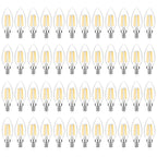 48-Pack Dimmable E12 LED Candelabra Bulbs 60W Equivalent, 2700K