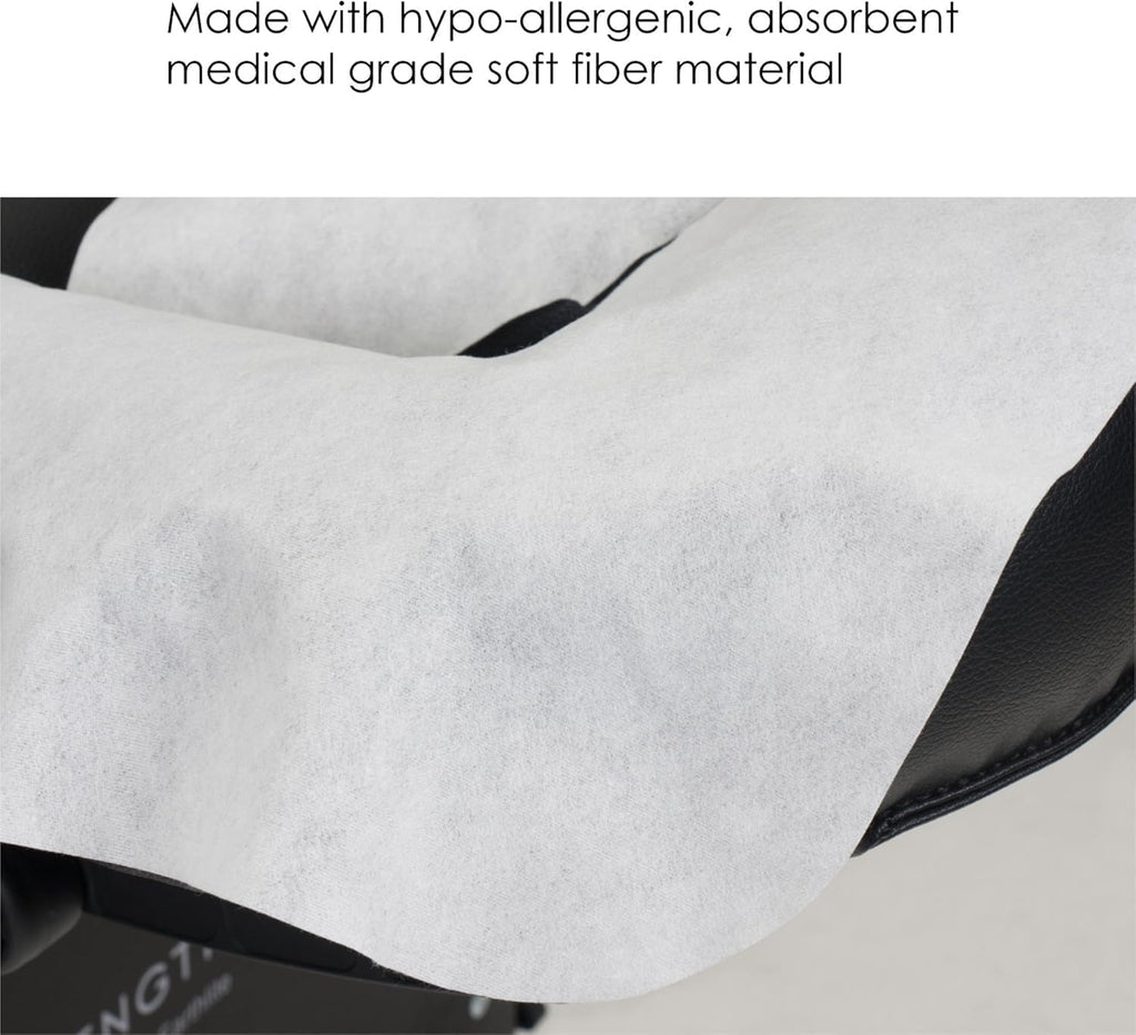 Flat Disposable Face Cradle and Headrest Covers – Medical-Grade, Ultra Soft, Luxurious, Non-Sticking Massage Headrest
